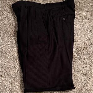 Men's Black Pinstripe Dress Pants